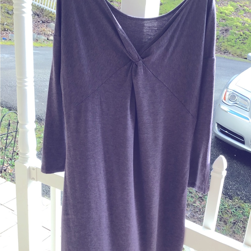 Ladies sz Large dress loft retail $69.99 purple new lovely Comfort soft - Picture 8 of 15